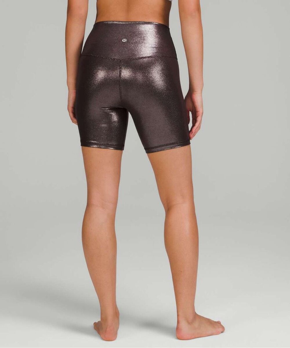 Lululemon Align High-Rise Short 6" Shine Radiate Foil Print French Press Size 2